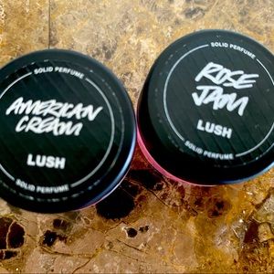 Lush Cosmetics Rose Jam & American Cream Solid perfume Lot of 2!